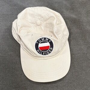 Tommy Hilfiger Cream Baseball Cap with Red, White & Blue Logo